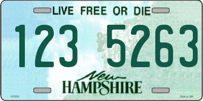 NH license plate 1235263