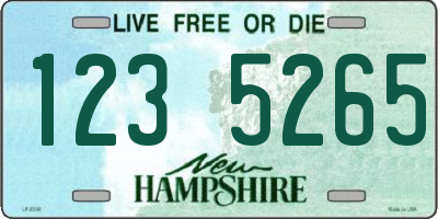 NH license plate 1235265
