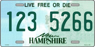 NH license plate 1235266