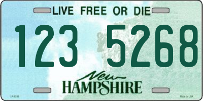 NH license plate 1235268