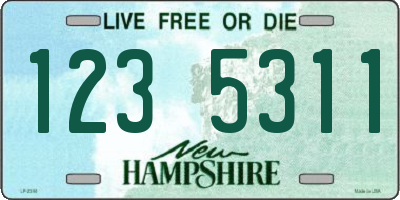 NH license plate 1235311