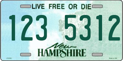 NH license plate 1235312