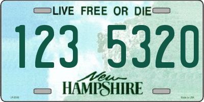 NH license plate 1235320