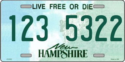 NH license plate 1235322