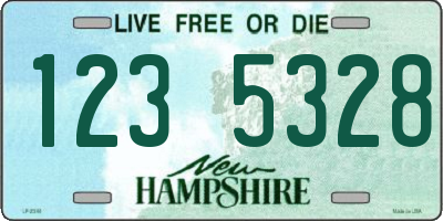 NH license plate 1235328