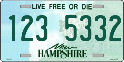 NH license plate 1235332