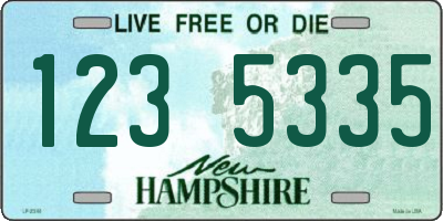 NH license plate 1235335