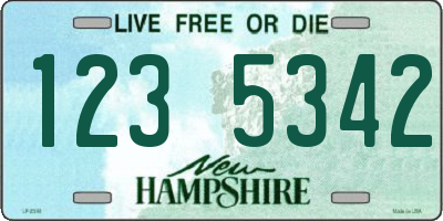 NH license plate 1235342