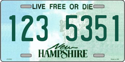 NH license plate 1235351