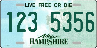 NH license plate 1235356