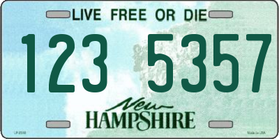 NH license plate 1235357