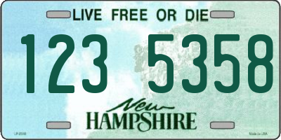 NH license plate 1235358