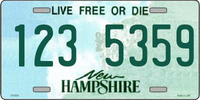 NH license plate 1235359