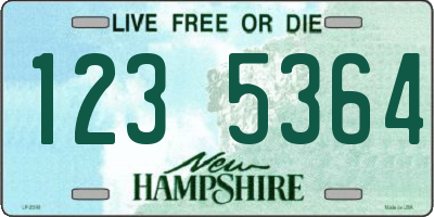 NH license plate 1235364