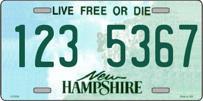 NH license plate 1235367