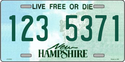NH license plate 1235371