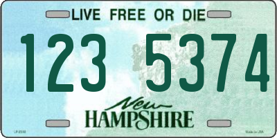 NH license plate 1235374