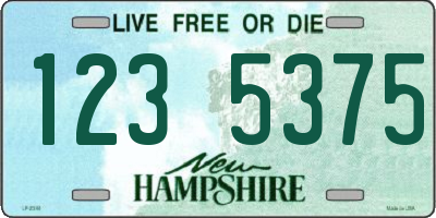 NH license plate 1235375