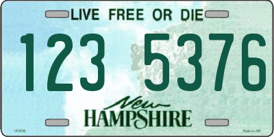NH license plate 1235376