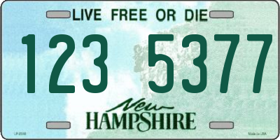 NH license plate 1235377