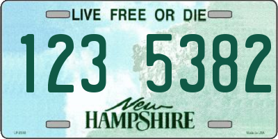 NH license plate 1235382