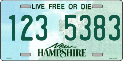 NH license plate 1235383