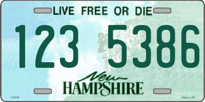 NH license plate 1235386