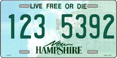 NH license plate 1235392