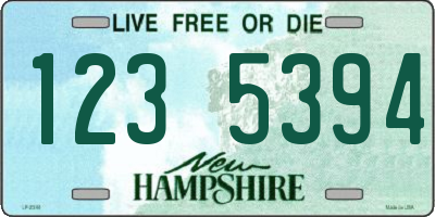 NH license plate 1235394