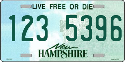 NH license plate 1235396