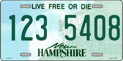 NH license plate 1235408