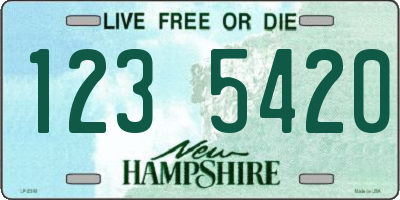 NH license plate 1235420