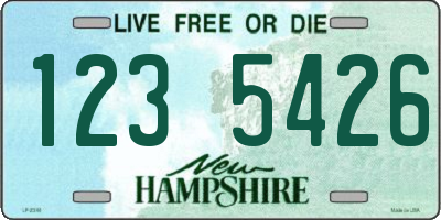 NH license plate 1235426
