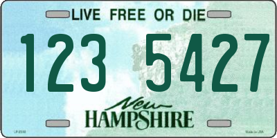 NH license plate 1235427