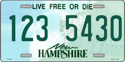 NH license plate 1235430
