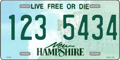 NH license plate 1235434
