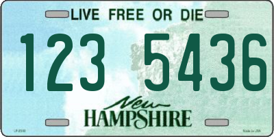 NH license plate 1235436