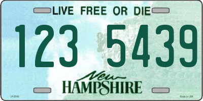 NH license plate 1235439