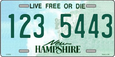 NH license plate 1235443