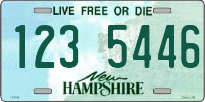 NH license plate 1235446