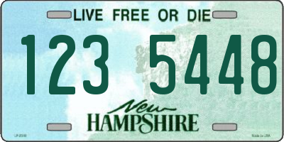 NH license plate 1235448