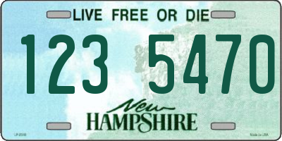 NH license plate 1235470