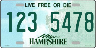 NH license plate 1235478