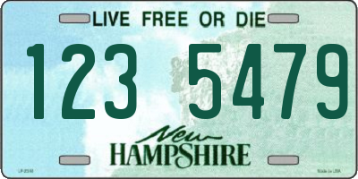 NH license plate 1235479