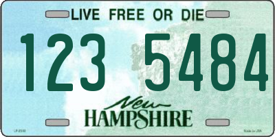 NH license plate 1235484
