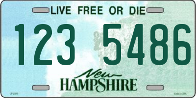 NH license plate 1235486