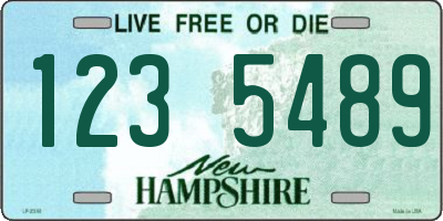NH license plate 1235489