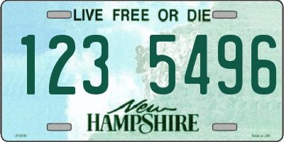 NH license plate 1235496