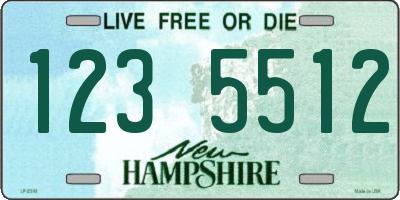 NH license plate 1235512