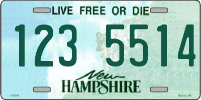 NH license plate 1235514